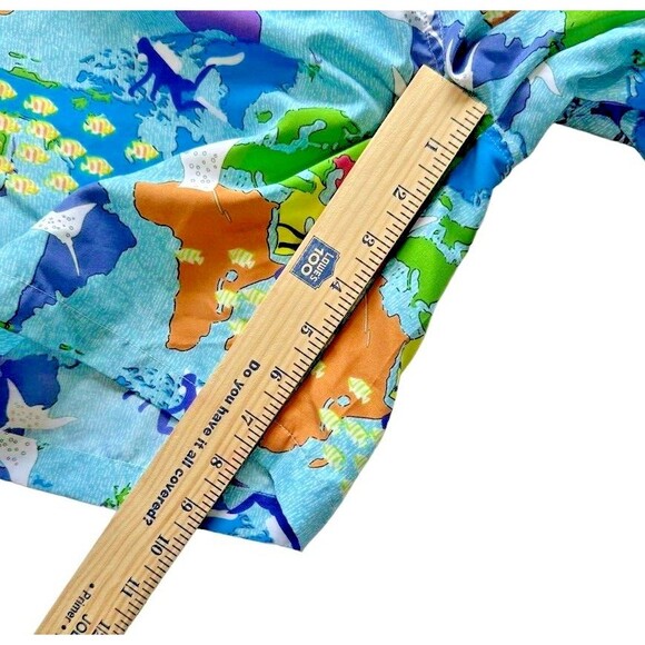 Peter Millar Swimming Trunks Size XL Map Ocean Print Seaside Collection Crown - Picture 10 of 14